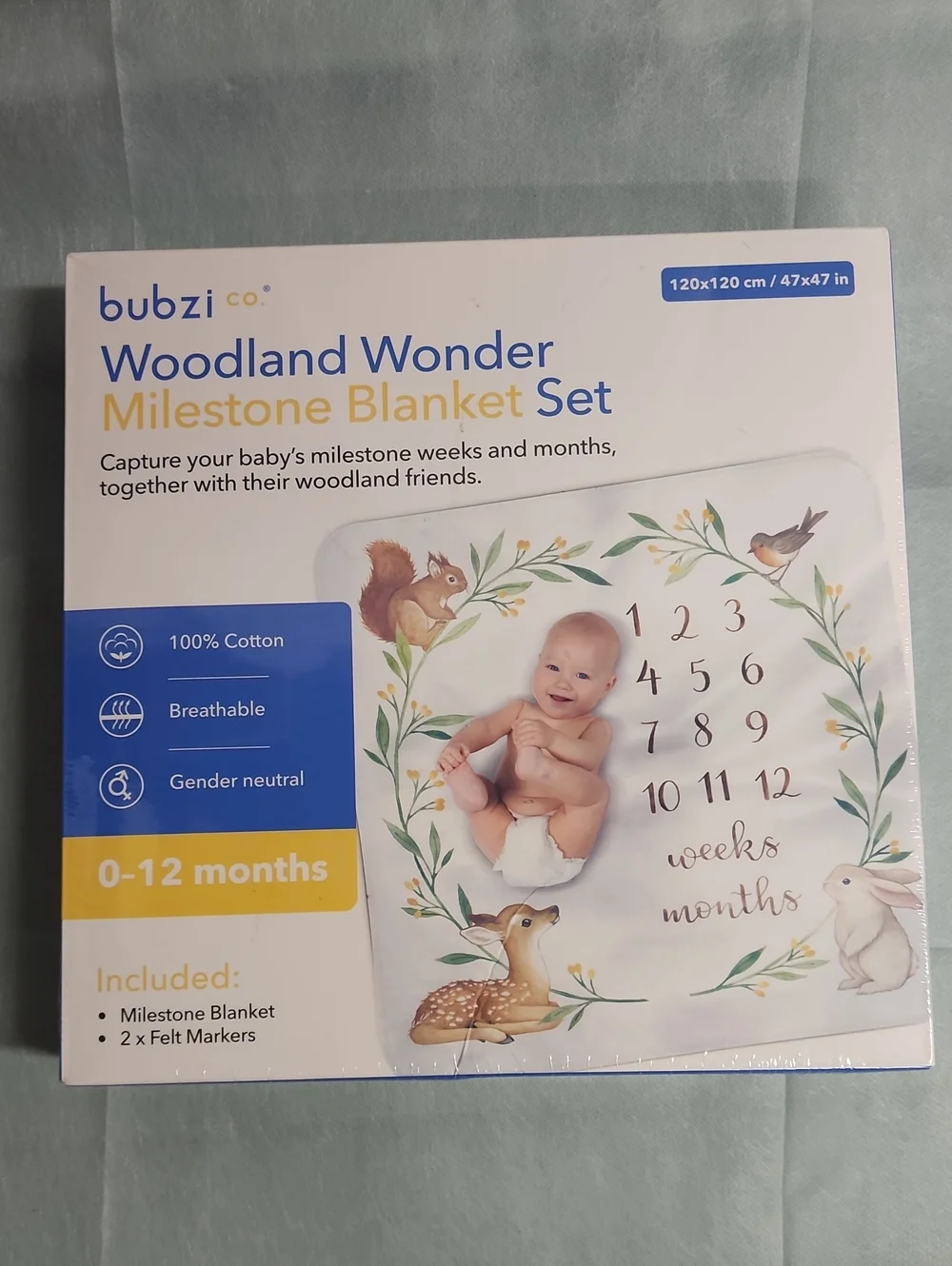 Bubzi Co Milestone Blanket